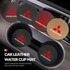 2Pcs Car Coaster Anti-Slip Slot Mat Drink Holder Accessories For Mitsubishi Lancer ASX Pajero Mirage Attrage Xpander Outlander