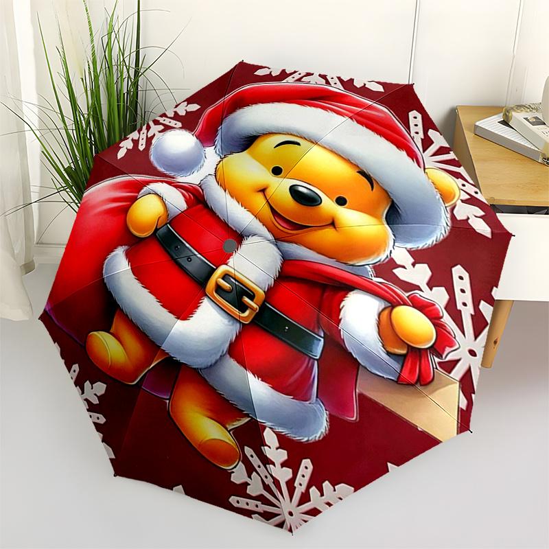 

Winnie and friends Themed Travel Umbrella-8 Ribs Automatic Opening and Closing, Portable Folding Design, Compact and Stylish Umbrella