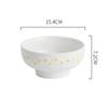 Ceramic Daisy Embossed Creative Dishes, Household Vegetable Rice Soup Bowl Dinner Plate Ceramic Set Combination Tableware