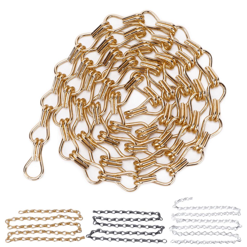 2Pcs Hanging Chain One Meter Rustproof Anticorrosion Convenient Assembly Light Fixture Chain for DIY