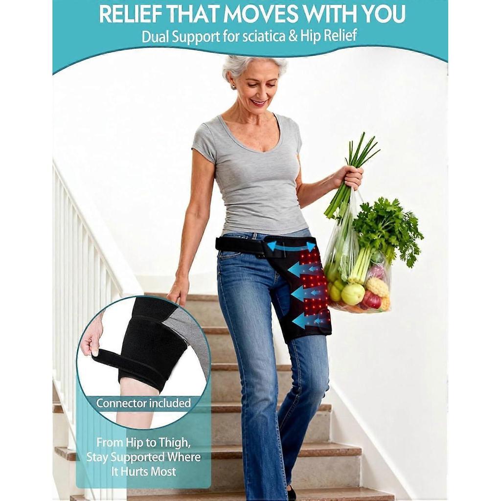 Hip Brace Red Light Therapy for Women Hip Pain & Collagen Boost, Adjustable Hip Comfortable Support for Confident Movements, Christmas Birthday Gift f