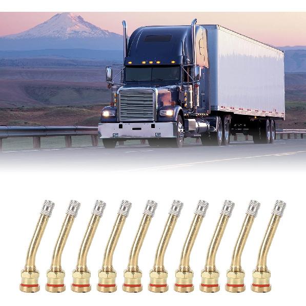 Tire Valve Stems, 20pcs Extension Copper Tire Inflator Nozzle Tire Valve Stem Tool for Light and Heavy Trucks, Trailers, Rvs and Recreational