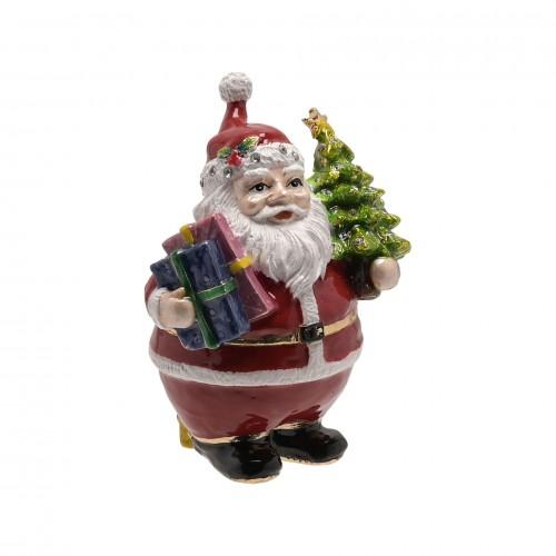 Santa Claus with Christmas Tree Jewellery Box