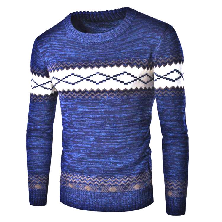 plain lapel patchwork winter loose sweater
