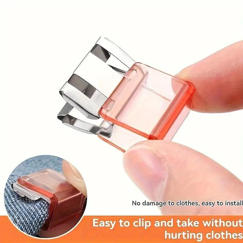 Invisible Hem Clips - Non-Slip Leg Fixing Clips - Seamless Hem Buttons - Non-Slip Shoe Shaping Tools for DIY Clothing