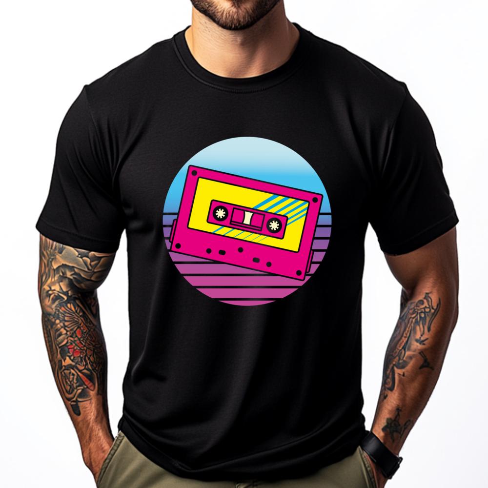

Retro 80s Music Lover 1980s Mixtape Cassette Graphic Tees Men Oversize Man T-shirts Shirts Men Graphic Funny Shirt - Men s Su... S разноцветный