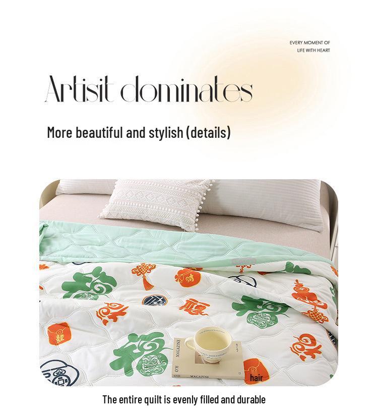 2026 Breathable Washed Cotton Summer Quilt - Comfortable & Close-fitting for Air Conditioned Rooms