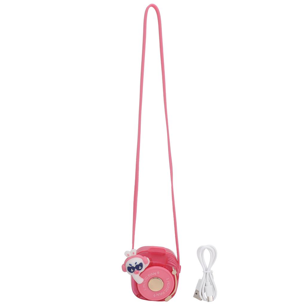 Niedlicher Tragbarer Nackenventilator 3 Geschwindigkeiten Blattloser Mini-Hänge-Nackenventilator Leise USB Wiederaufladbar Tragbar