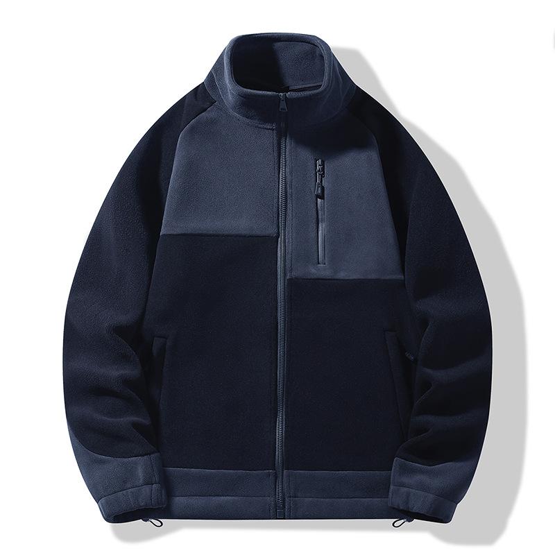 

Autumn new coat men s loose casual jacket top stand-up collar couple coat XXXXL чёрный