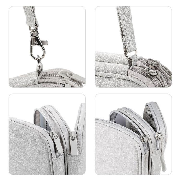 Storage Bag for Earphone Memory Card Portable Electronic Organizers Pouch with Lanyard Splashproof Travel Carrying Case