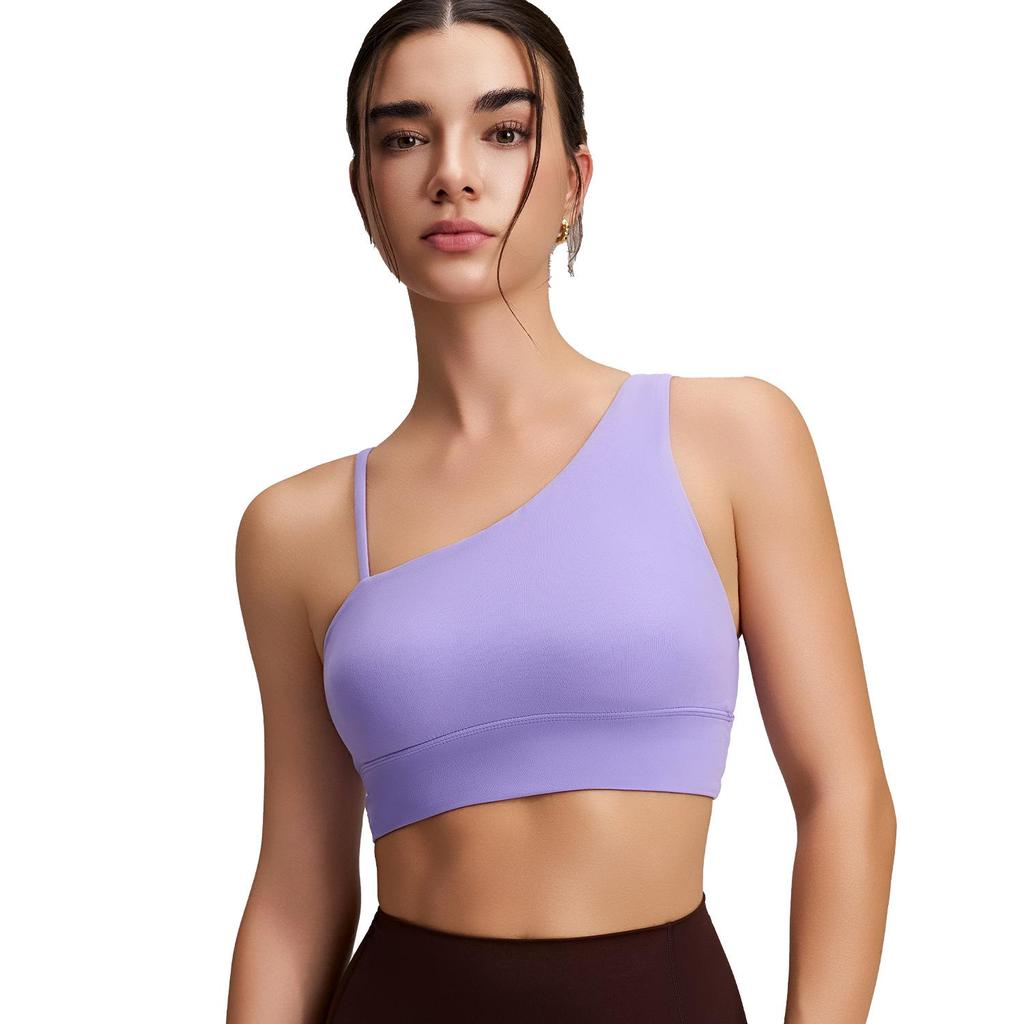 Cross-Back Irregular Yoga Bra - Quick-Dry, Elastic Sports Vest