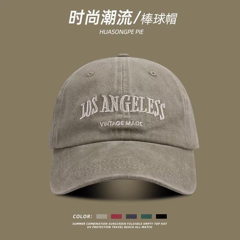 Spring and Summer Washing Couple Versatile Simple Casual Baseball Cap Men Retro American Face Showing Small Baseball Hat Women