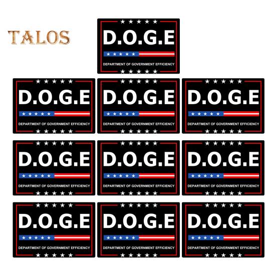 

10 шт. ДОЖЕ. Наклейка светоотражающая ПВХ Департамент правительственной эффективности бампер наклейки водонепроницаемый ноутбук наклейка 10 pcs