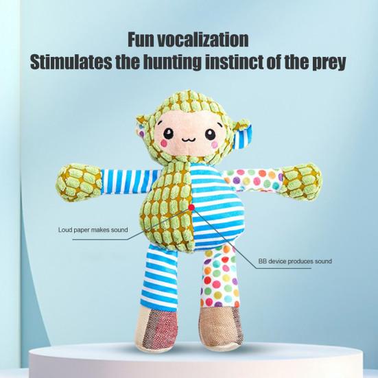 Plüsch Quietschie Hundespielzeug Weiches Stofftier Hund Kauspielzeug Niedliches Plüsch Fuchs Elefant Spielzeug Hält Hunde beschäftigt für aggressive Kauer Kleine Mittlere Hunde