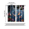 2 Stück, Filtervorhänge (ausgenommen Stangen, unbeweglich, ohne Batterien) Lebendige Koi-Fisch-Szene für Schlafzimmer und Wohnzimmer