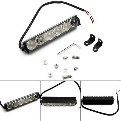 6 Leds LED Light Bar 7 Inch 4D Lens Slim Single Row Spot Beam Waterproof