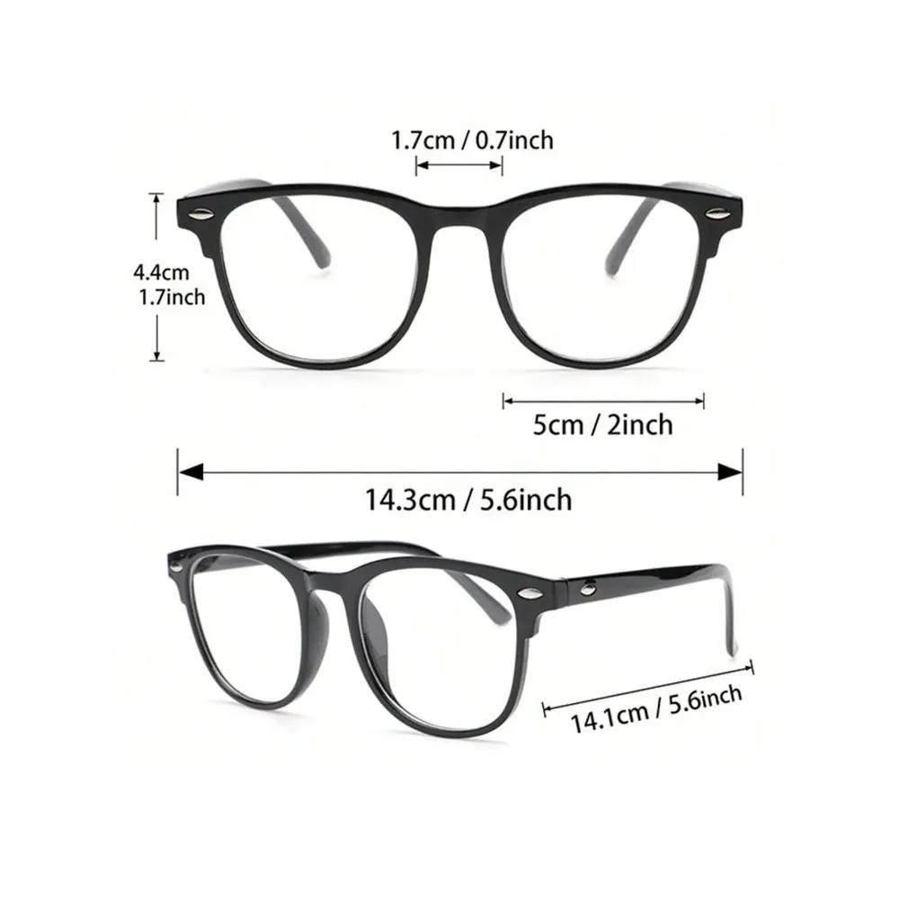 Trendy Transparent Square Anti Blue Light Glasses Clear Plastic Frame For Back To School Accessories