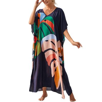 Ladies Loose Beach Cover Up Robe Vacation Sun Shirt Cover Up