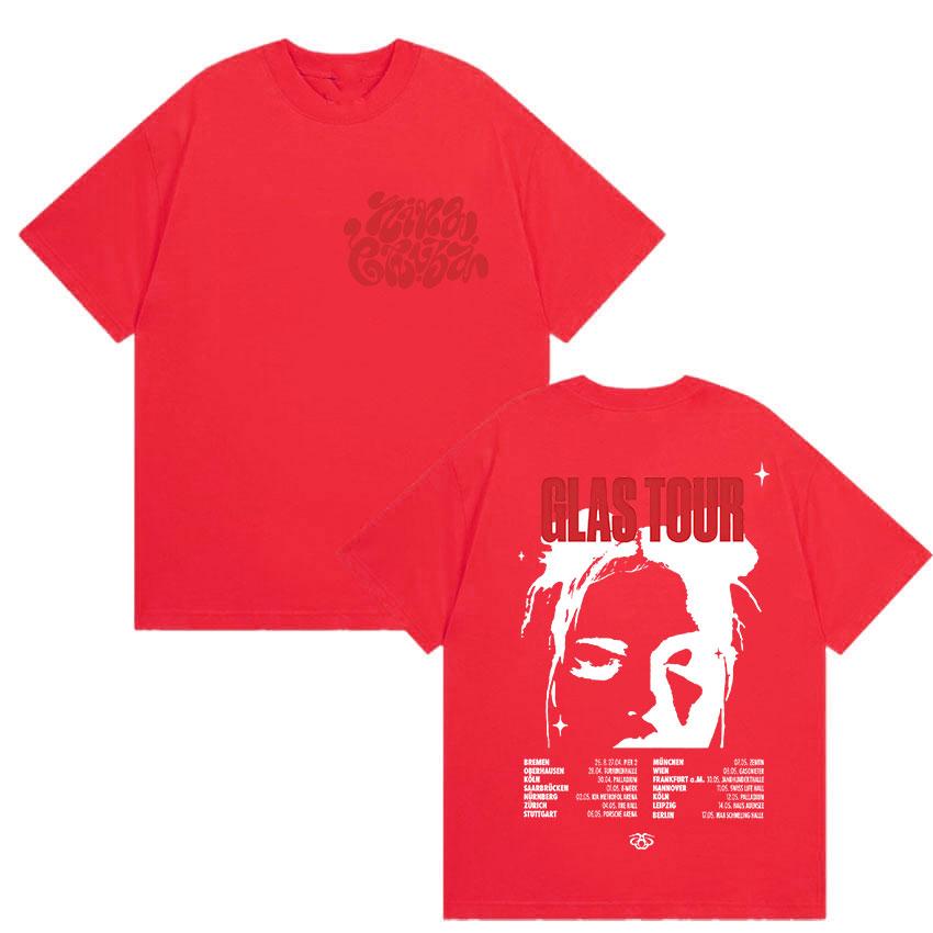 Singer Nina Chuba Tour 2025 Merch T Shirts Men Women Retro High Quality Fashion T-shirt Casual Oversized Cotton Tees Streetwear