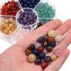 1 Box 4 6 8 10mm 7 Chakras Natural Stone Beads Box For Jewelry Making Kits Round Tiger Eye Amazonite Agates  Spacer Loose Stone