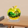 Landscape Pattern Apple Shape Table Ornaments 2D Flat Statue Decor Trendy Crafts Gifts  Home Decor