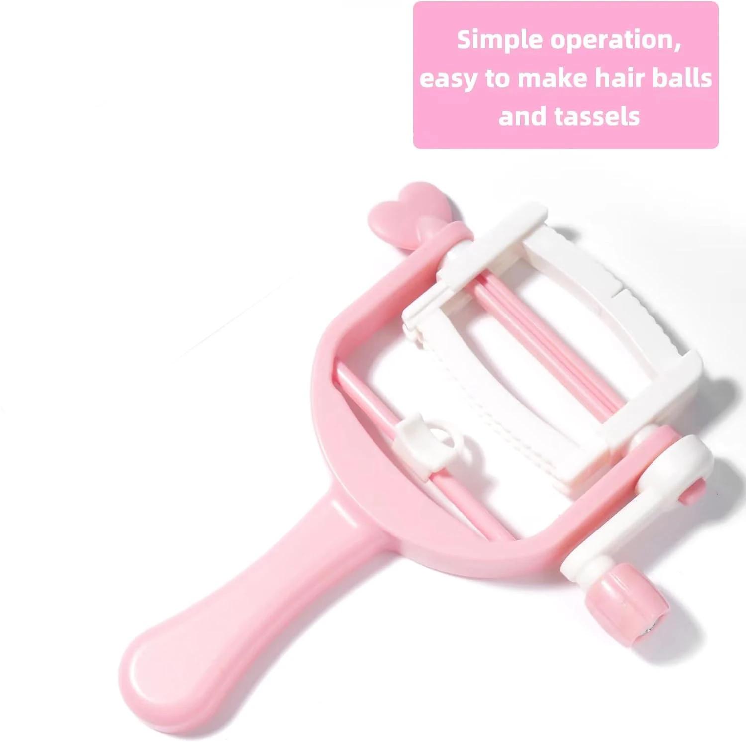 

Инструмент для изготовления помпонов, устройство для изготовления кисточек, моталка для пушистых шариков, игла для плетения поделки из шерстяной пряжи, вязание крючком, рукоделие розовый