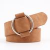Womens Fashionforward Faux Leather Wide Belt With Elegant Smooth Buckle Design