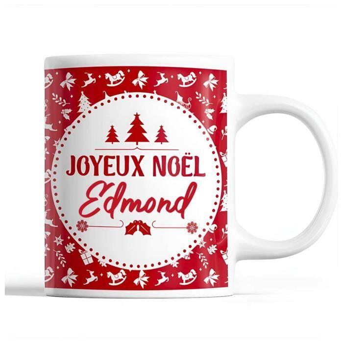 Mug - Noël Edmond Rouge - Ceramic - 325 Ml - Double-sided Print - Gift Idea