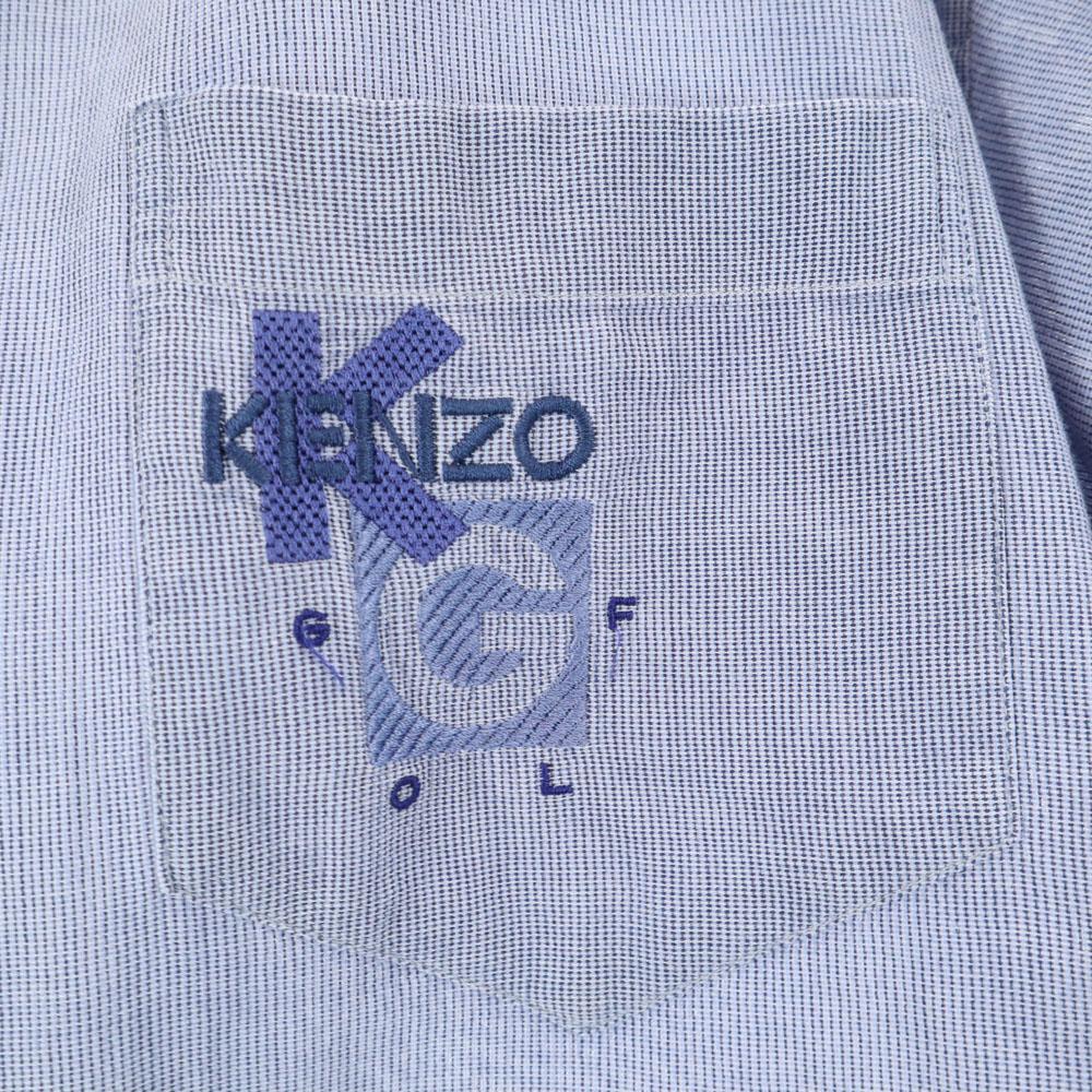 KENZO GOLF 90s Made in Japan Old Long sleeve Button down shirt 4 Navy Men's Used