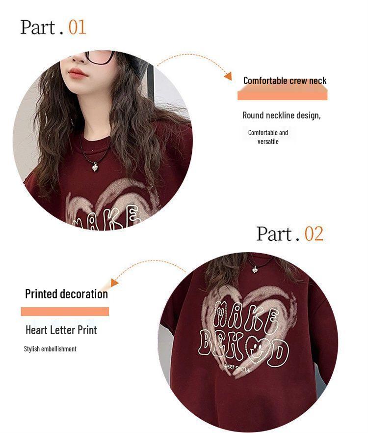 Girls' Fleece-Lined Spliced Sweatshirt: Stylish Autumn/Winter Pullover for Kids