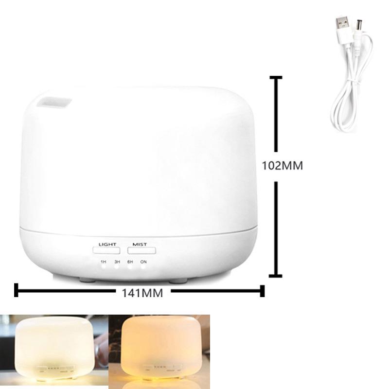 500ML Ultrasonic Air Humidifier & Aroma Diffuser - Muji Style, USB, Large Capacity