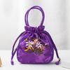 Retro, Stickerei, Kordelzüge, Handtaschen, Aufbewahrungsbeutel, Damen, Geldbörse, Brieftaschen, Kartenhalter, Eimer, Umhängetasche, Handgelenktaschen