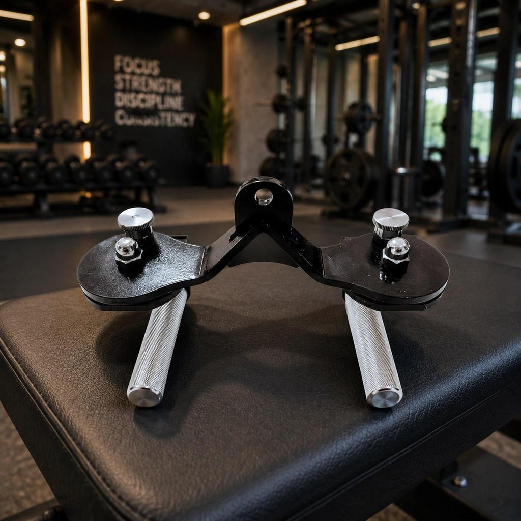 Verstellbares Fitnessstudio-Griffset, Zubehör für Latzug und Rudern, Verstärkt, Ergonomischer Griff, Kompakt