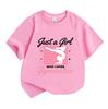Crew Neck Short Sleeve 100% Cotton T-Shirt for Boys Girls, Just a Girl Who Loves Gymnastics Printed Casual Comfortable Tee for Daily Wear Gymnastics S
