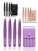 4pcs/Set Stainless Steel Colorful Tweezers Set Antistatic Stainless Steel Tweezers Work Eyebrow Hair Removal Making Hand Tools