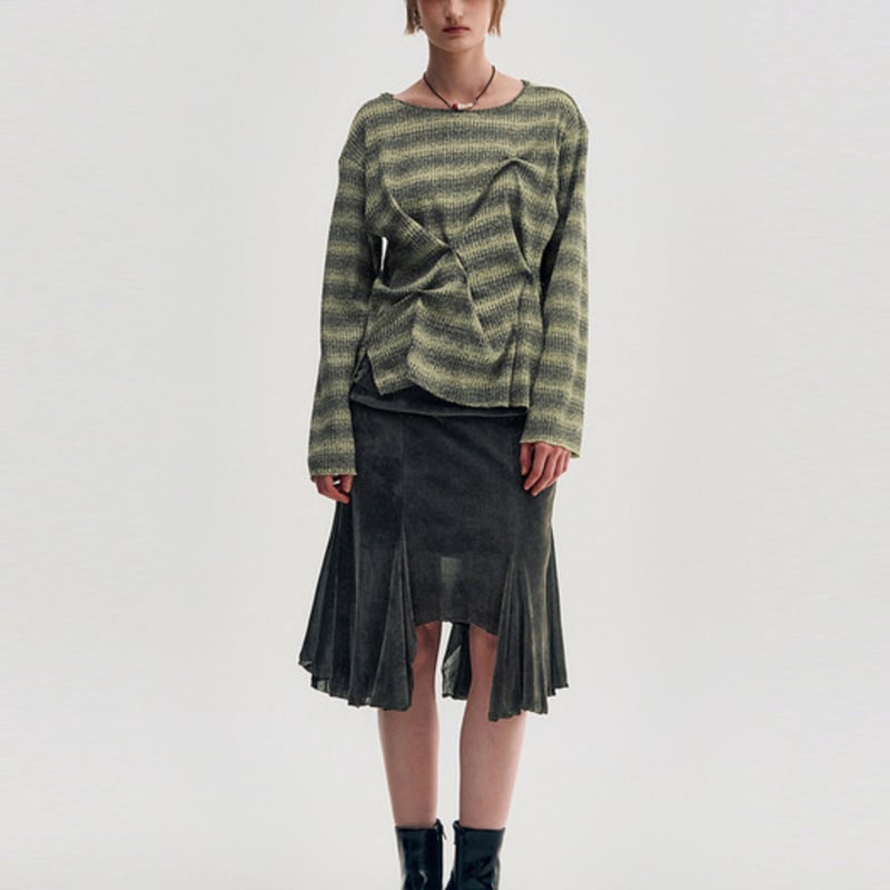 KIMZISU Stone Combi Necklace - Pearl Trio _ RED