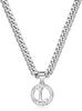 Unisex European & American Silver Letter Clavicle and Cuban Chain - Perfect Holiday Gift