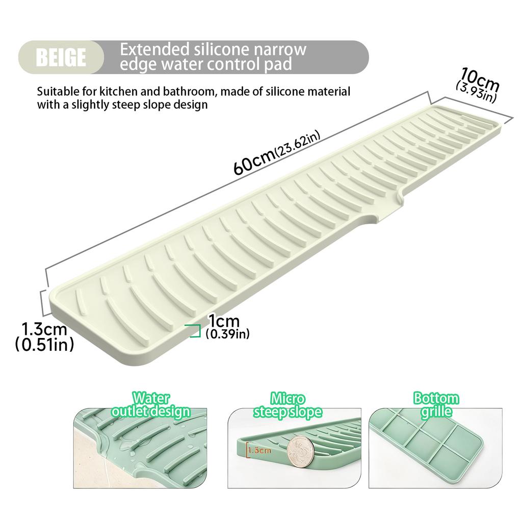 Alfombrilla de Silicona Para Fregaderos, - Inclinación, Alfombrilla de Drenaje Para Aberturas de Cocina.
