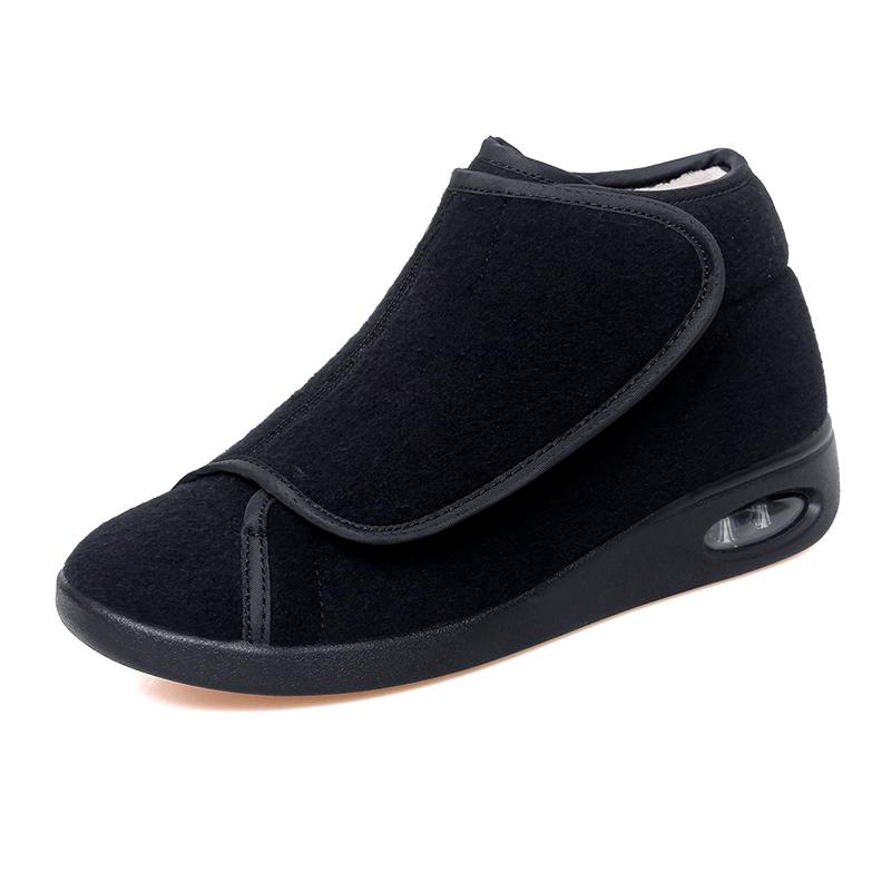 Women Eversion Adjusting Soft Comfortable Diabetic Shoes Women Warm Boots Winter Velvet Orthopedics Wide Feet Swollen Shoes