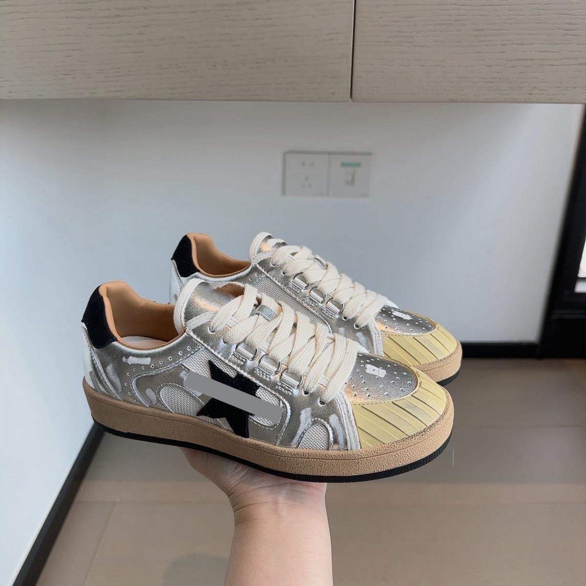 

Retro old stars dirty shoes women s board shoes new Korean version versatile retro color matching casual sports little white shoes women 35