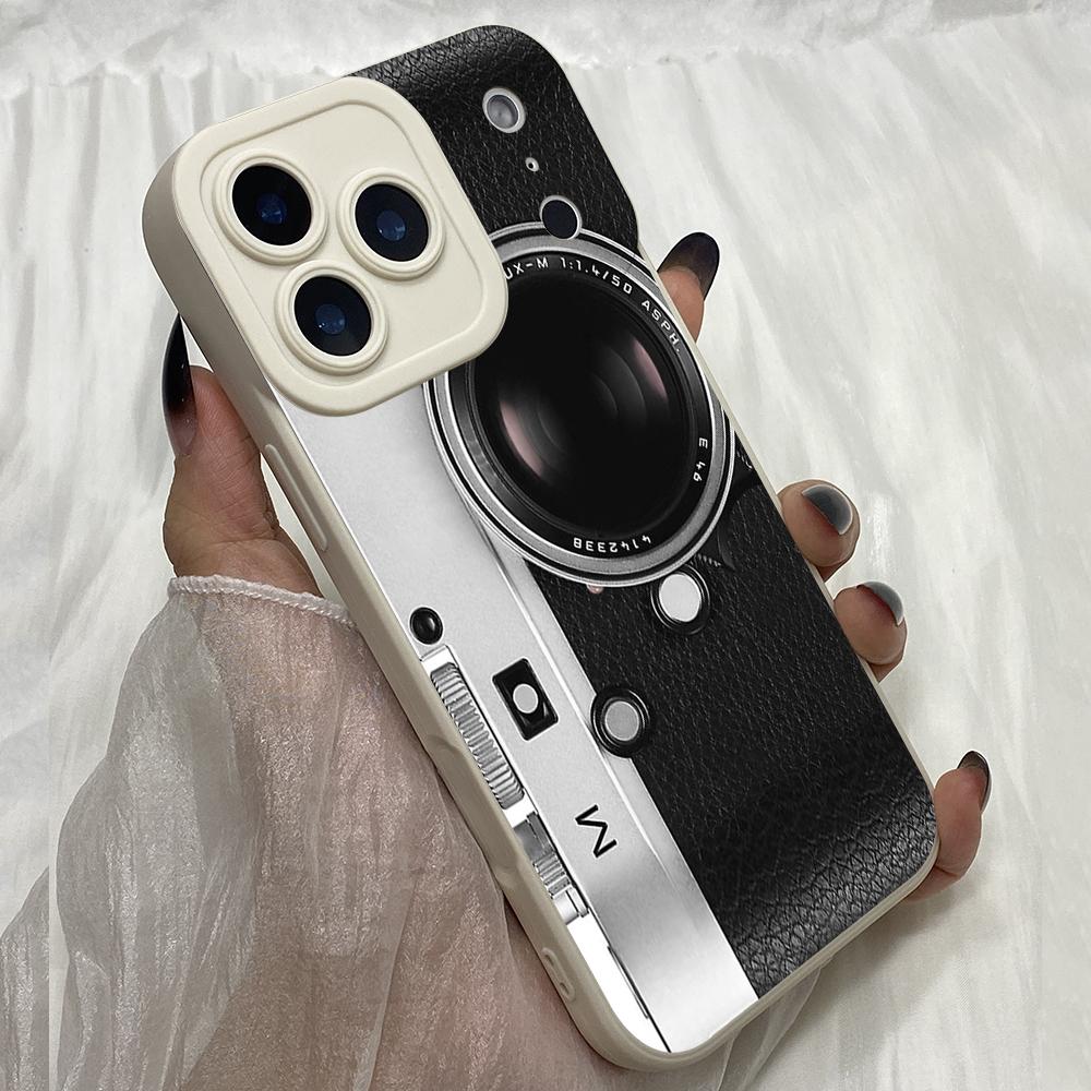 M536 Vintage Camera Boombox Angel Eyes Soft Phone Case for iPhone Samsung Galaxy Xiaomi Rdemi Huawei Honor Infinix Realme OPPO Vivo All Model TPU Case