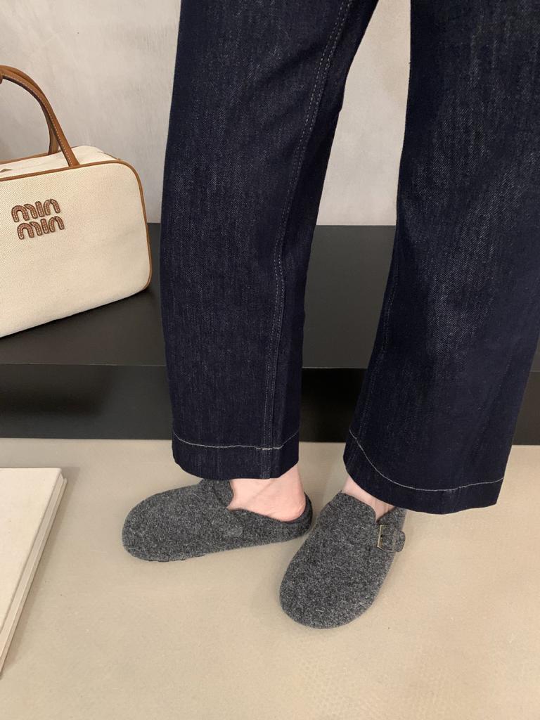 Baotou Slippers Women's Autumn 2025 New Retro Outer Wear Thick-soled Round Head One-pedal Lazy Shoes Muller Slippers