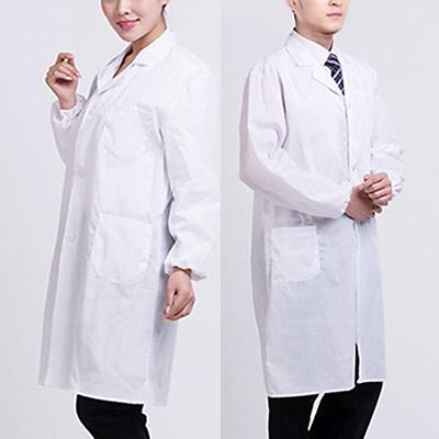 Men/Women Hospital Uniform Medical Nurse Doctor White Coat Lab Coat Long Sleeve Adults Work Clothing Cosplay Costume