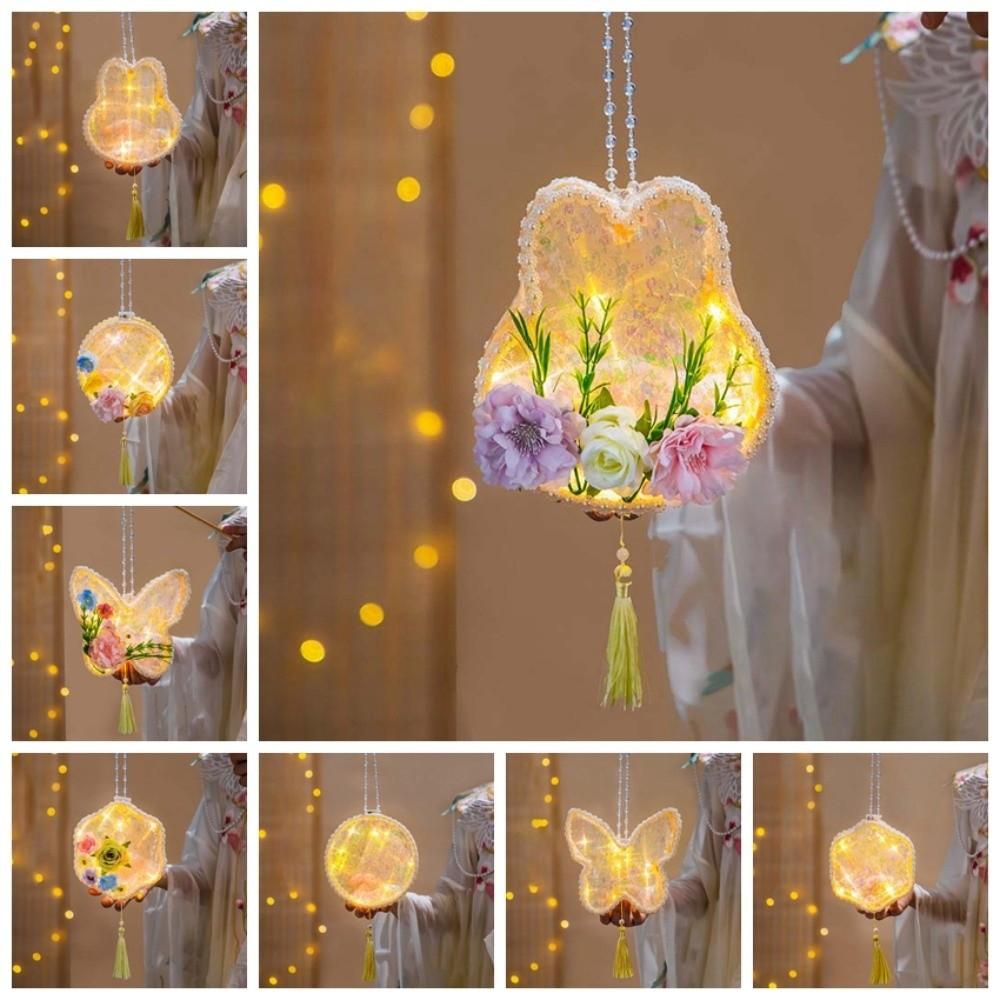 Handmade Butterfly Lantern Luminous Twisted Stick Rabbit Lantern Organza Sheer Easy-to-Make Chenille Stems Craft Holiday Party