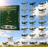 Calendario dell'Avvento 2026 da 24 pezzi Serie Aerei Militari Ornamenti di Aerei da Collezione Set Calendario Countdown per Decorazione e Esposizione Festiva