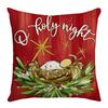 New Winter Christmas Letter Print Pillow Cover Holiday Decoration Home Sofa Cushion Cover