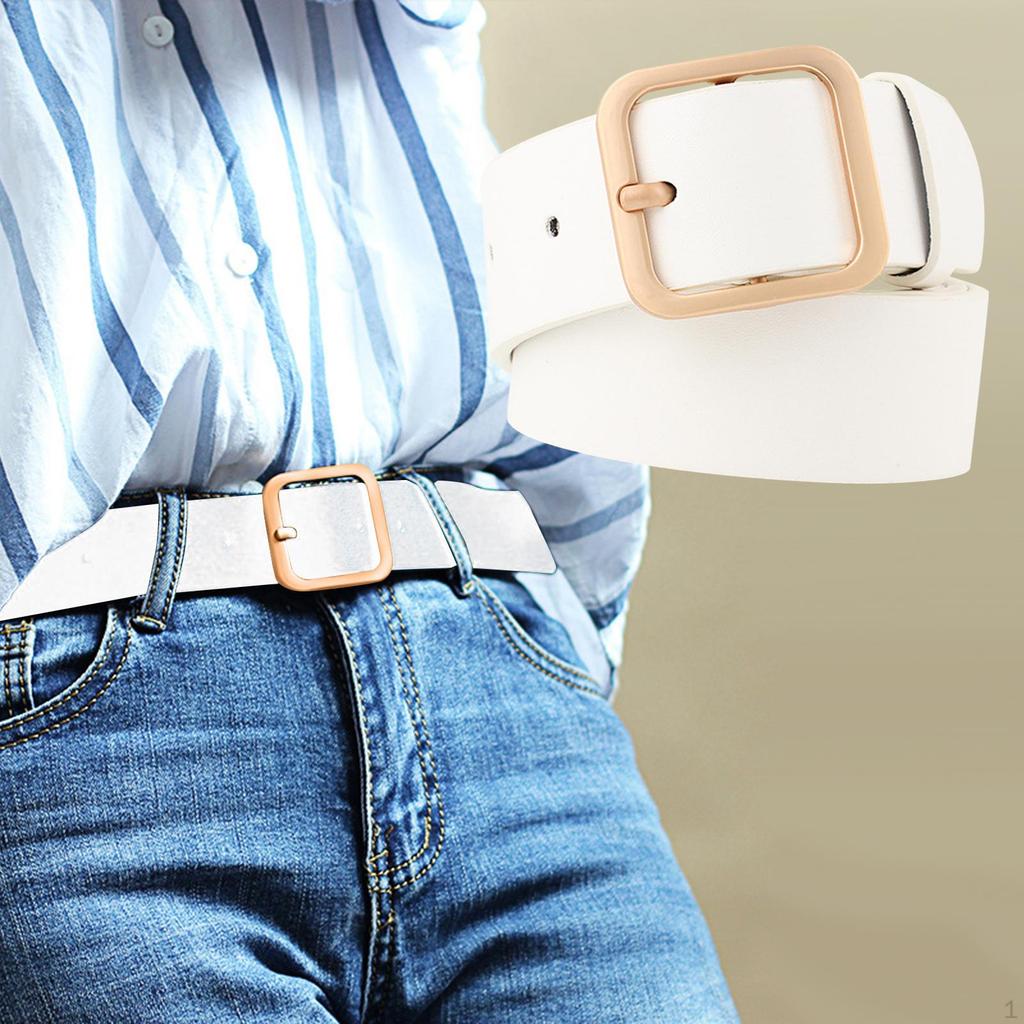 Chic Faux Leather Belt for Women - Stylish Waistband Skirts and Denim