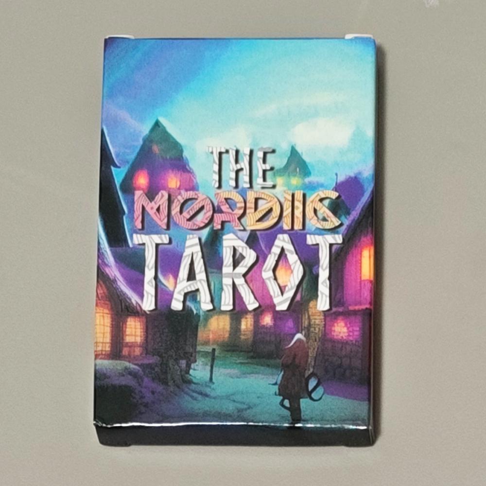 The Nordic Tarot Deck 22 Cards with Rune Symbols, Atmospheric Fantasy Art for Divination & Spiritual Growth 10*6.5cm