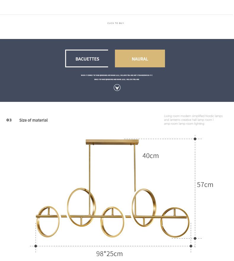 Copper Modern Led Chandelier For Living Room Dining Room Kitchen Decoration Gold Pendant Lamp Circle Ring Ceiling Hanging Lights