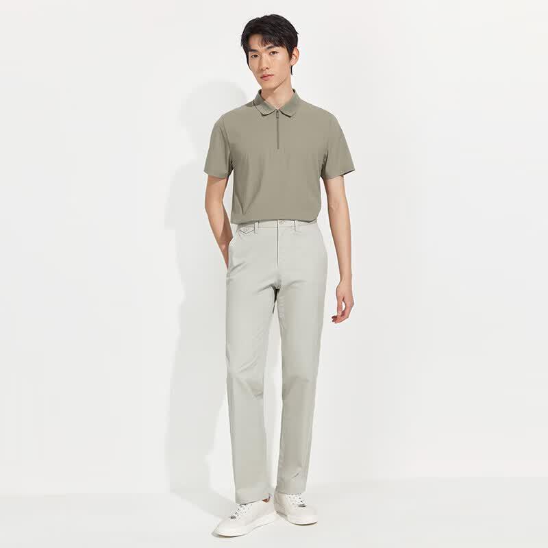 Joeone Men s Long-Staple Cotton Straight-Leg Casual Pants 175/82A